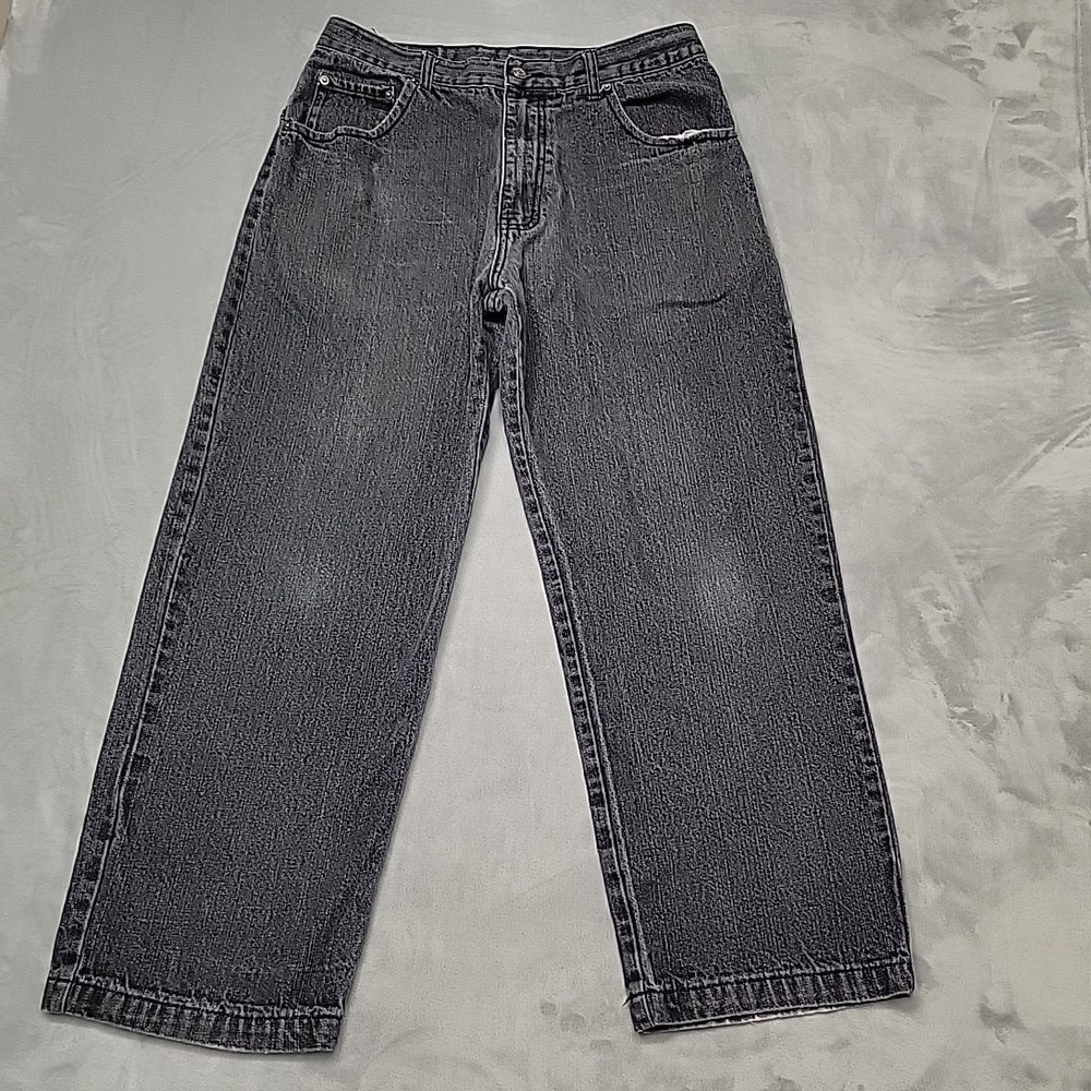 Joker Jeans Mens 32x30 Black Baggy Wide Leg Skate Hip Hop Streetwear Goth Grunge